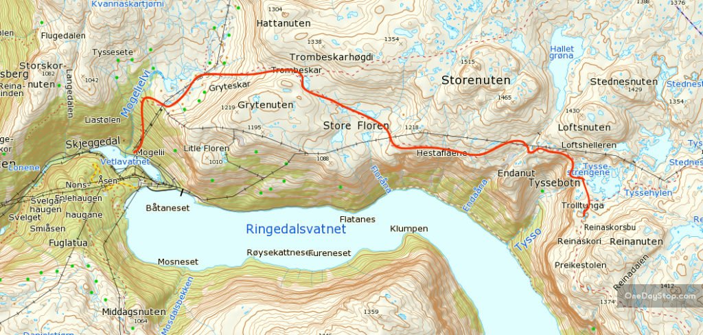 Trolltunga - Opis trasy